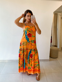 VESTIDO SORAYA ESTAMP. LARANJA - Fille