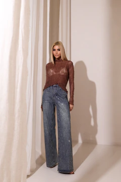 CALÇA JEANS CRISTAIS