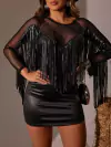 Vestido Franjas Western