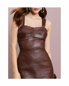 VESTIDO LEATHER FAKE CURTO PESPONTOS na internet