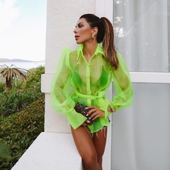 Camisa organza neon - comprar online