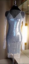 Vestido telas branco