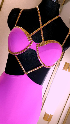 Vestido luleg rosa na internet