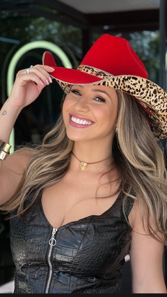 CHAPÉU VAQUEIRA VERMELHO