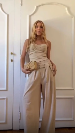Conjunto Pricila em algodão corset + calça | Salgunamu