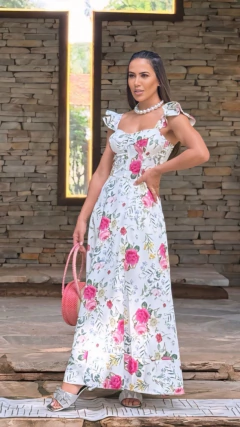 Vestido Midi Crepe Capri Floral na internet