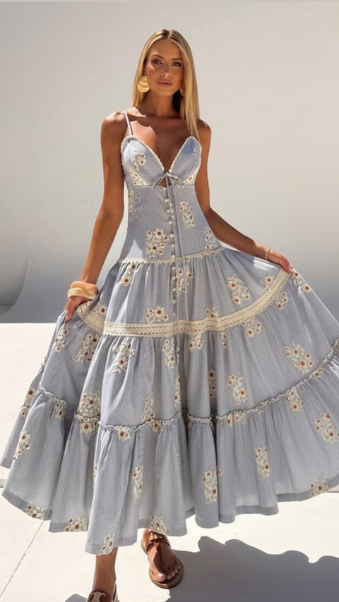 Vestido Aline em Algodão Bordado | Salgunamu - comprar online