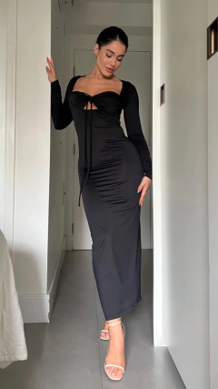 Vestido Neli Preto | Salgunamu