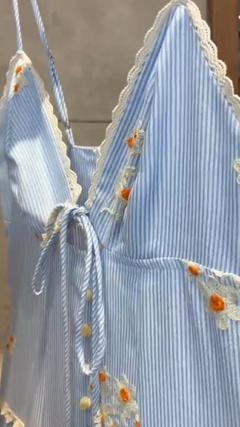 Vestido Aline em algodão Bordado | Salgunamu - loja online