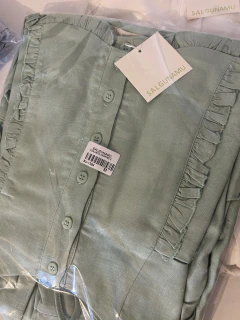 Conjunto Cris de corset e calça em linho com viscose | Salgunamu - comprar online