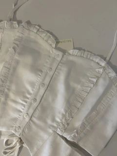 Conjunto Cris de corset e calça em linho com viscose | Salgunamu - loja online