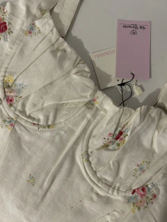 Conjunto Karen de corset e calça ampla em linho com viscose | Salgunamu na internet