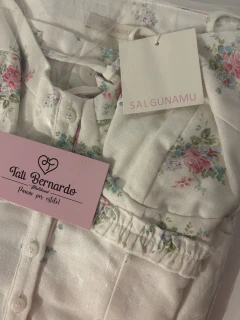 Conjunto Maitê de corset e calça em algodão | Salgunamu - loja online