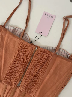 Trijunto Esheley Blazer + Corset + Calça em linho com viscose | Salgunamu