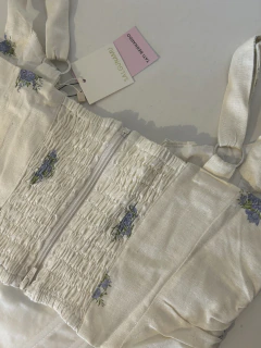 Imagem do Conjunto Fernanda corset e calça ampla em linho | Salgunamu