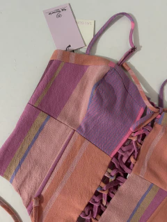 Conjunto Kesia Calça + Corset em algodão | Salgunamu