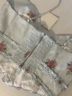 Conjunto Flavia de corset e calça em linho com viscose | Salgunamu - Tati Bernardo 