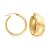 Argollas Anchas en Plata 925 Dorada