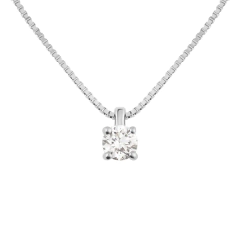 Collar Punto de Luz en Oro Blanco 18 Kilates 5 mm - comprar online