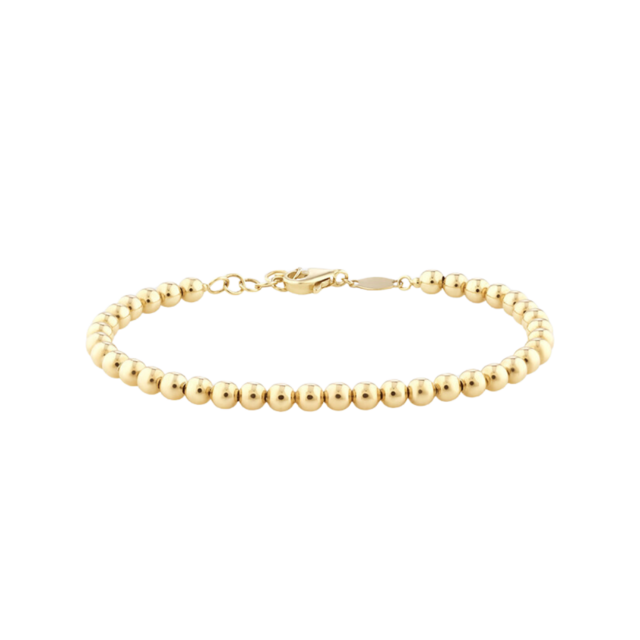 Pulsera Bolitas Plata 925 Dorada 3 Mm thumbnail 2