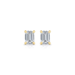 Aros Emerald Plata 925 Dorada