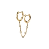 Aros Chain Tendencia Acero Dorado