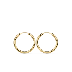 Argollas Cubanitas en Oro Italiano 18 Kilates 15 mm - comprar online