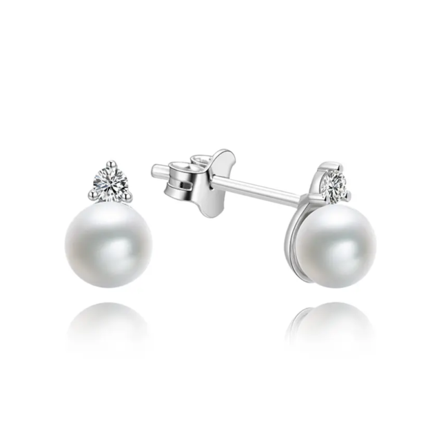 Aros Jackie De Perlas Plata 925 thumbnail 2