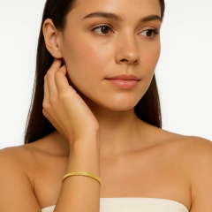 Esclava Espiga en Plata Italiana 925 Dorada en internet