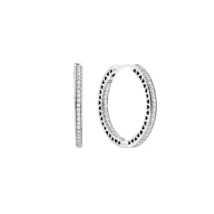Argollas con Corazon Plata 925 20 mm