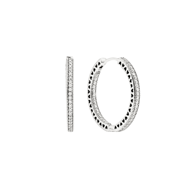Argollas Con Corazon Plata 925 20 Mm thumbnail 2