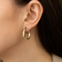 Argollas Dúo Clásico Combinado en Oro 18k y Oro blanco en internet