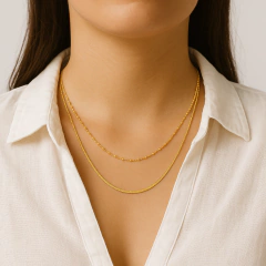 Collar Dúo Dorado en Plata 925 Dorada - comprar online