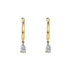 Argollas Huggies Ovales en Plata 925 Dorada - comprar online