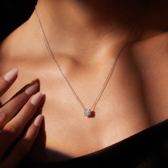 Collar Punto Luz Brillante en Plata 925 Dorada - comprar online