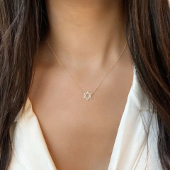 Collar Estrella de David Plata 925 Dorada - comprar online