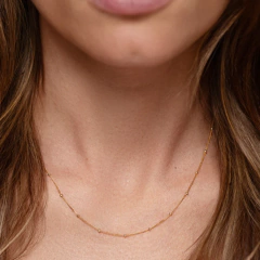 Cadena Bolitas Plata 925 Dorada - comprar online