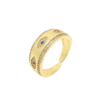 Anillo Ajustable Holistico Acero Dorado