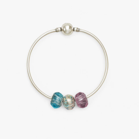 Pulsera Aura Cristalina con charms de Cristales de Sw. y Plata 925