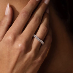 Anillo Eternidad Redondo Plata 925 Dorada - comprar online