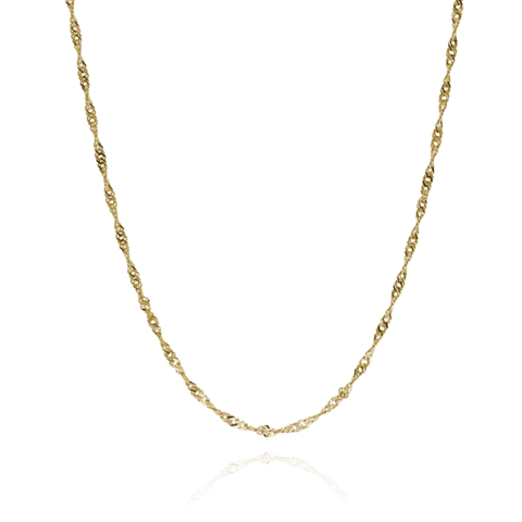 Cadena Singapur Diamantada Oro Italiano 18 Kilates 45 cm 1 mm - comprar online