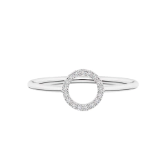 Anillo Circulo Reluciente Plata 925
