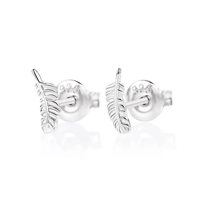 Aritos Pluma Plata 925 thumbnail 2