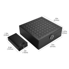 Porta Joyas Elegante Cuadrado Negro - Il Gioiello 