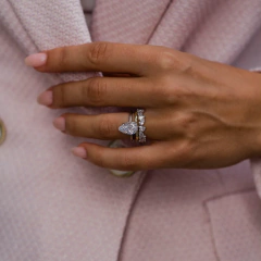 Anillo Solitario Gota en Plata 925 - Il Gioiello 