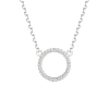Collar Circulo Reluciente en Plata 925