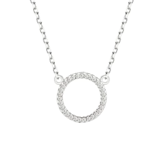 Collar Circulo Reluciente en Plata 925