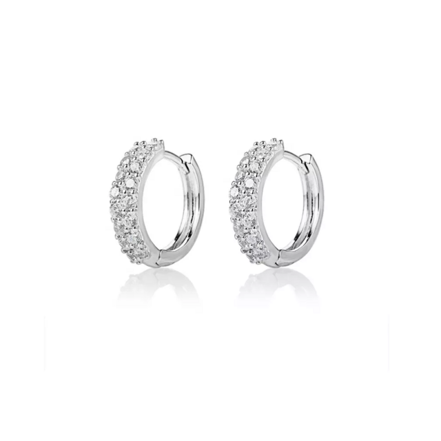 Argollas Huggies Brillantes Plata 925 16 Mm thumbnail 2
