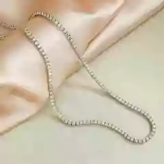Gargantilla Tennis Acero y Zirconia 4mm
