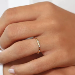 Anillo Eternidad Sogno d'Oro con Incrustaciones en Plata 925 Dorada en internet
